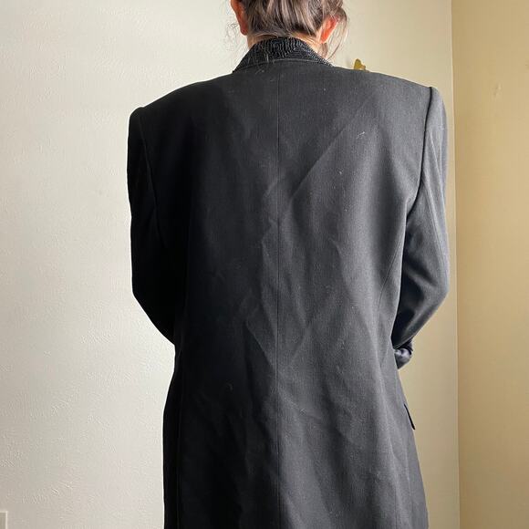 vintage wool beaded blazer - Picture 4 of 6